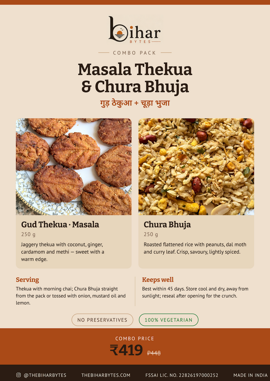 Masala Thekua and Chura bhuja Thekua